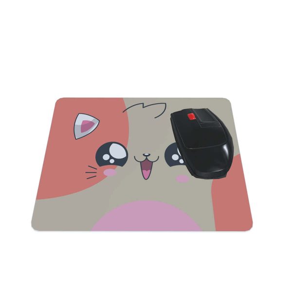 Mouse pad para jogos, gatinho fofo gato branco vermelho, mouse pad