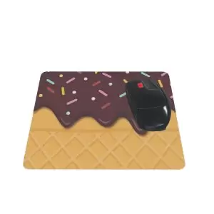 Mouse pad criativo retangular 22x18 sorvete chocolate 2