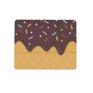 Mouse pad criativo retangular 22x18 sorvete chocolate