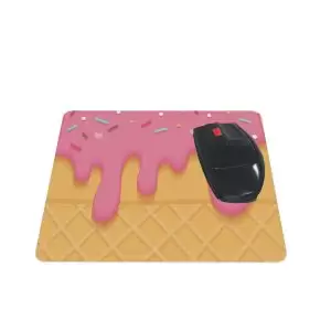 Mouse pad criativo retangular 22x18 sorvete morango 2