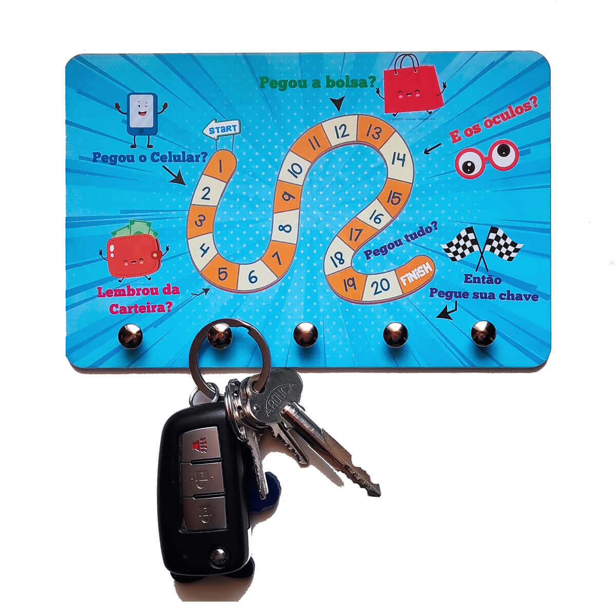 Porta chaves divertido decoração geek pegou tudo 2