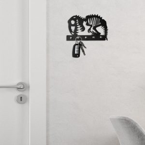 Porta chaves t-rex decoração criativa geek 3