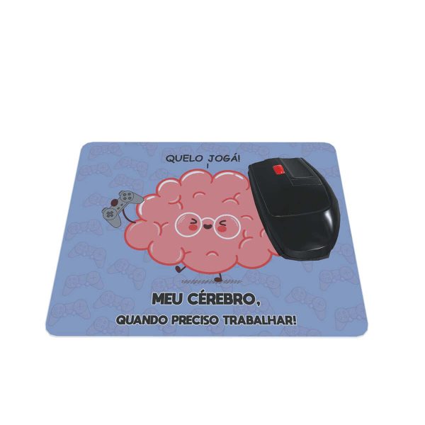 Mouse Pad Ergonômico Quero Jogar Presente Criativo Geek - Geek Vip