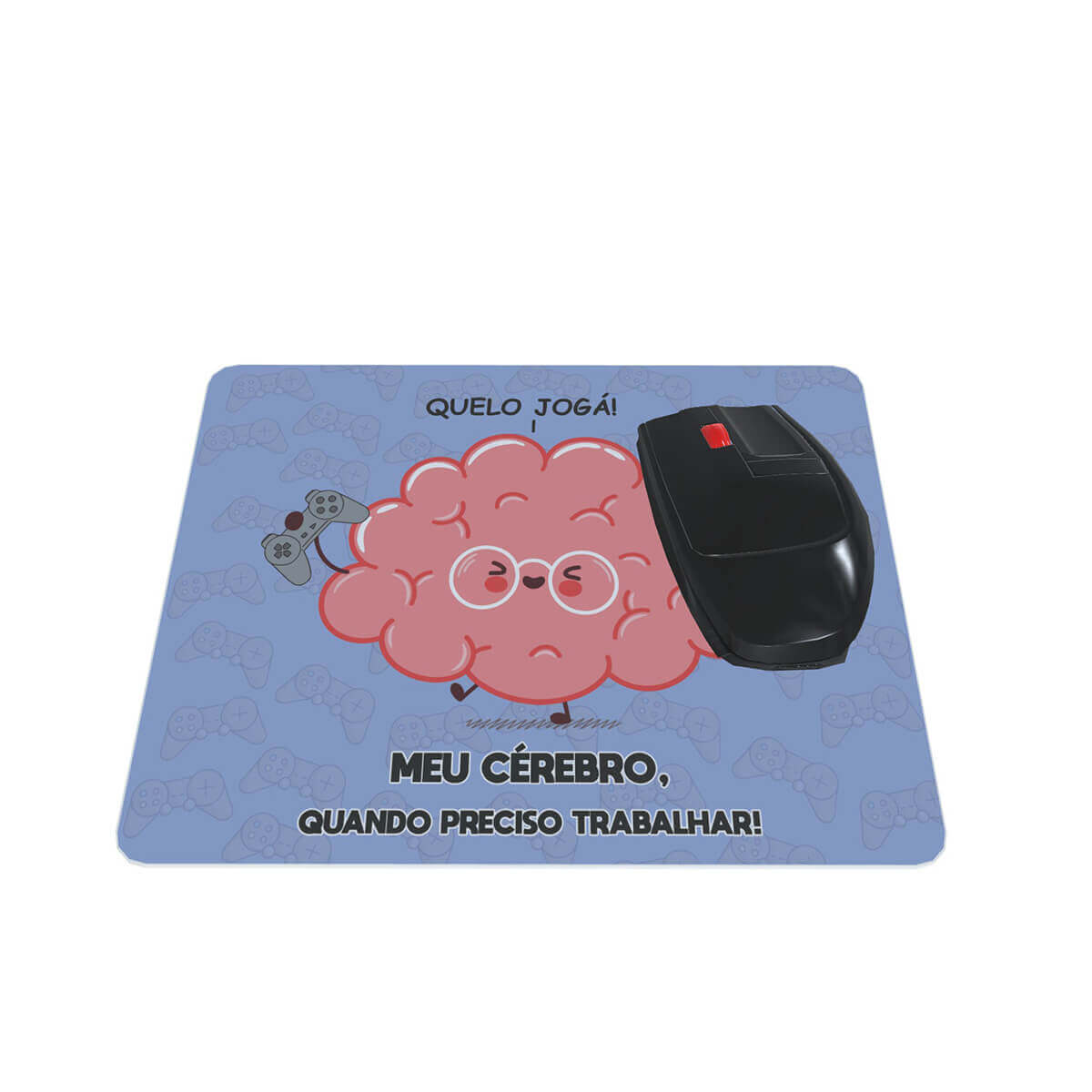 mouse pad geek retangular 22x18 Quero Jogar 2