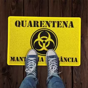 Capacho Quarentena Mantenha Distância Decoração Criativa 2