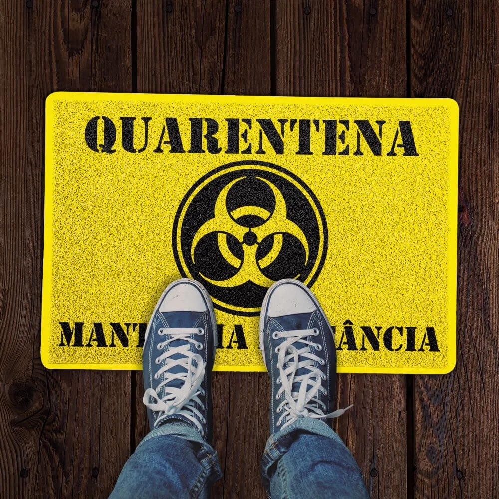 Capacho Quarentena Mantenha Distância Decoração Criativa 2