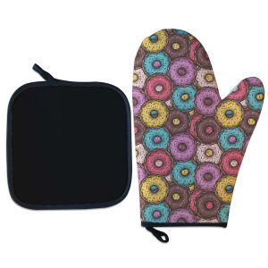 Kit Luva Térmica Donuts Coloridos Cozinha criativa 2