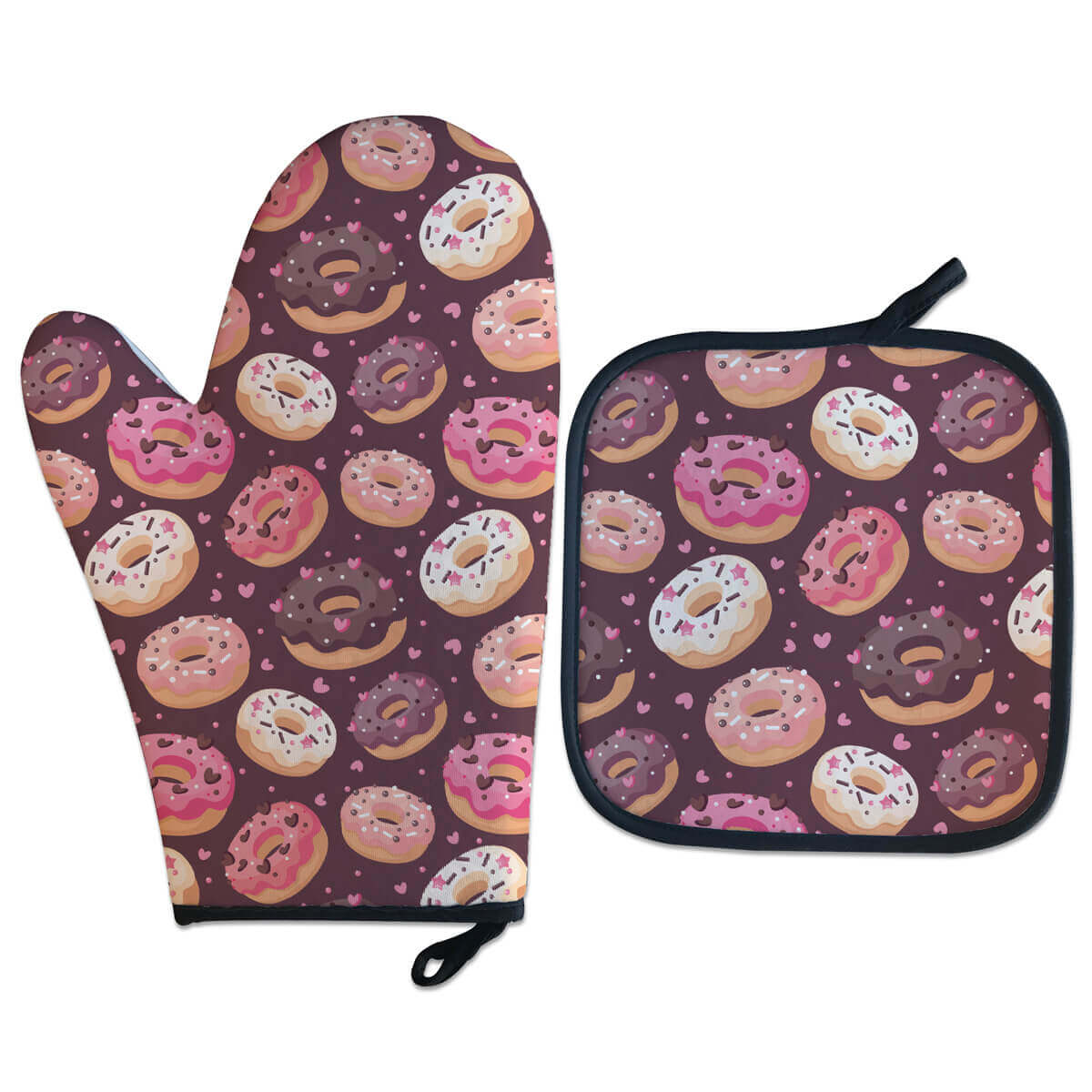 Kit Luva Térmica Donuts Cozinha Divertida Kit Luva Térmica Donuts Cozinha Divertida