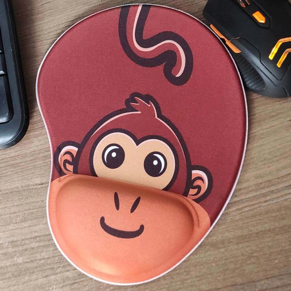 Mouse pad de macaco chimpanzé com costura de precisão : :  Computadores e Informática