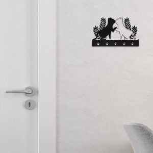 Porta Chaves Criativo Casal Gatinhos Apaixonados 3