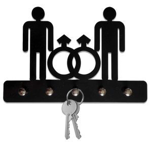 Porta Chaves Divertido Casal Gay Homem e Homem 2