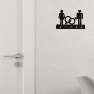 Porta Chaves Divertido Casal Homem e Mulher 3