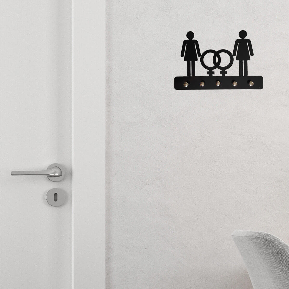 Porta Chaves criativo Casal Lesbica Mulher e Mulher 3