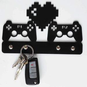 Porta chaves controle player 1 e 2 decoração Gamer 2
