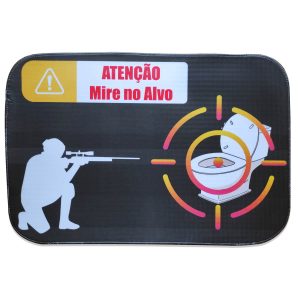 Tapete de banheiro Mire no Alvo decoração divertida