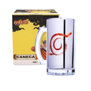 CANECA PORCELANA AKATSUKI NUVEM NARUTO SHIPPUDEN PRETA E VERMELHO 330M