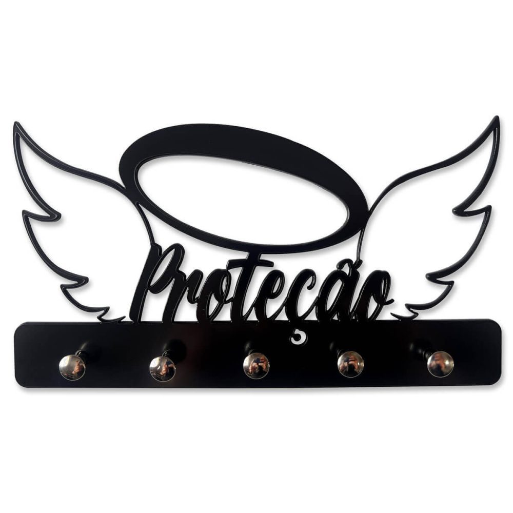 Porta Chaves Criativo Anjo Proteção