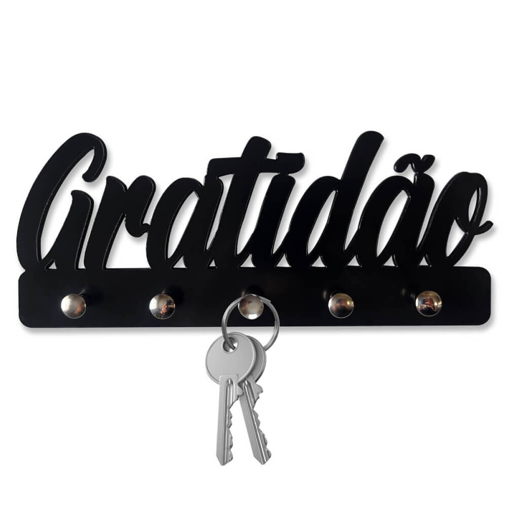 Porta Chaves Gratidão Decoração Criativa 2