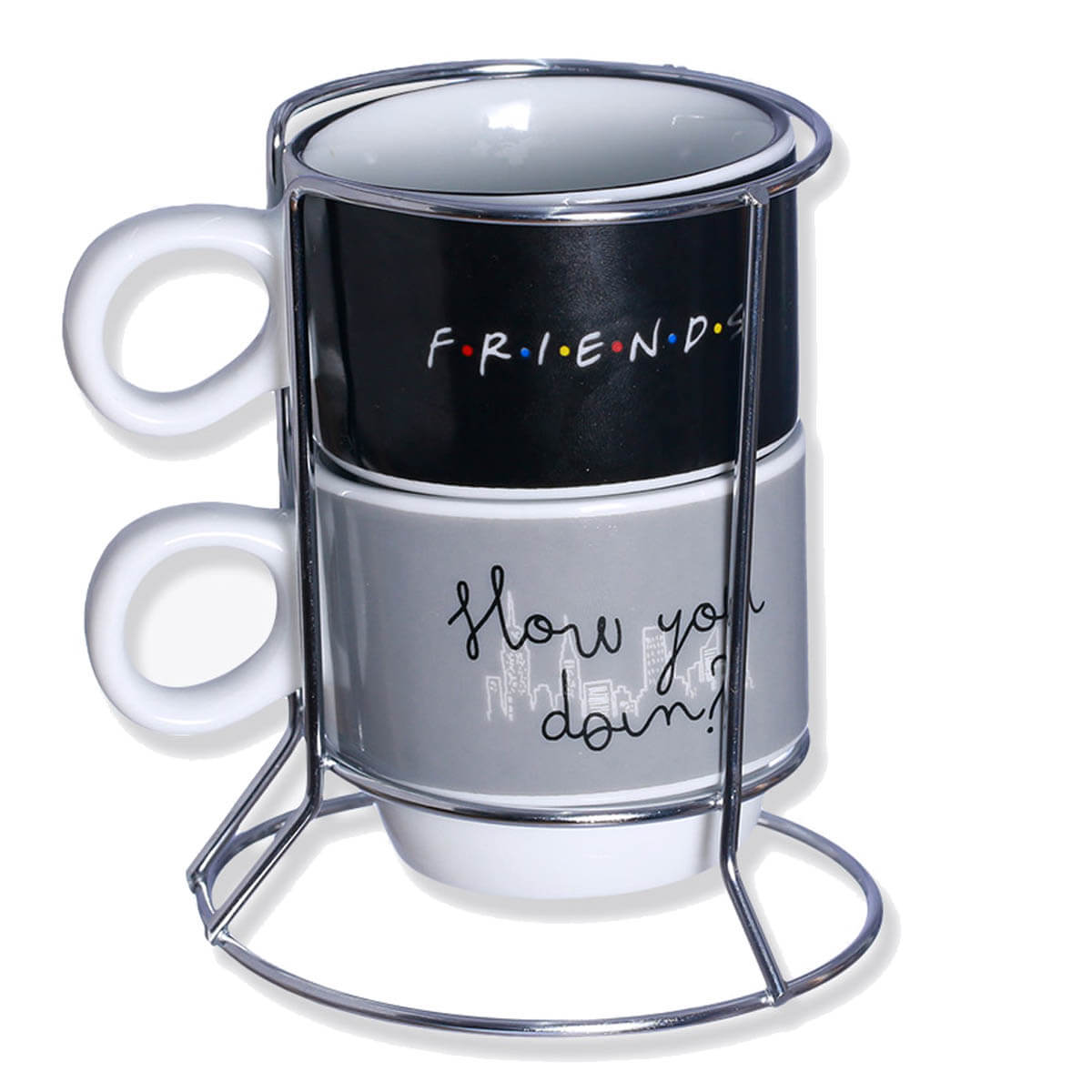 Torre 2 Xícaras Friends Porcelana 150 ml Cozinha Geek (1) Torre 2 Xícaras Friends Porcelana 150 ml Cozinha Geek (1)