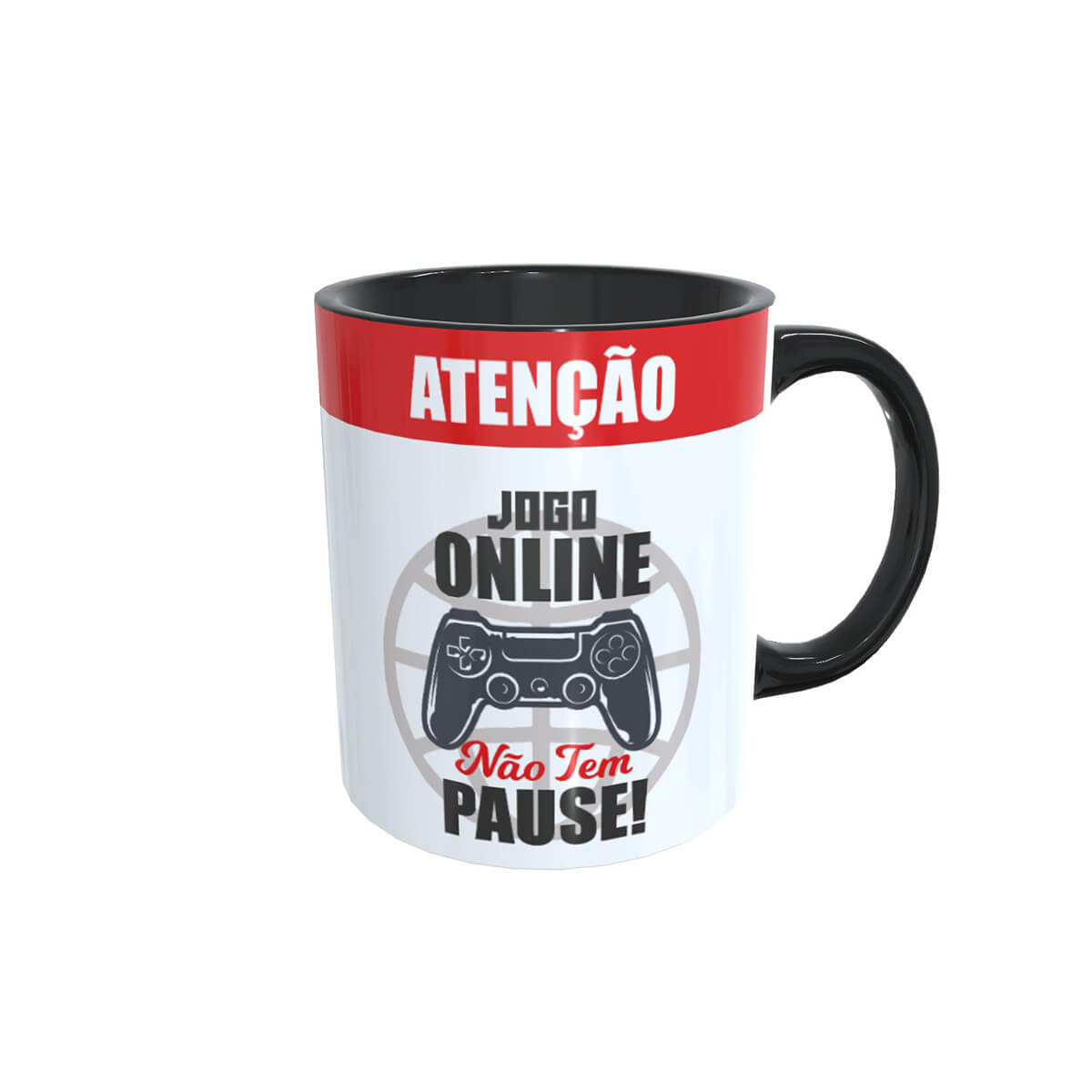 Caneca Gamer Atenção Jogo Online Não Tem Pause 325ml