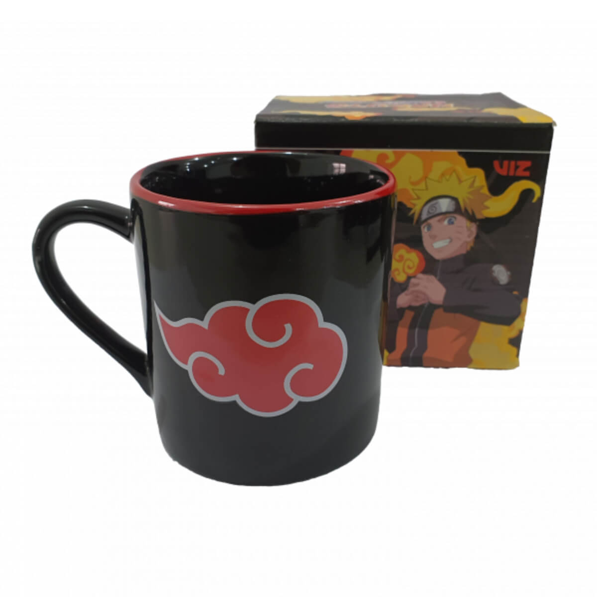 Caneca Akatsuki Com Nomes E Nuvem Vermelha Naruto