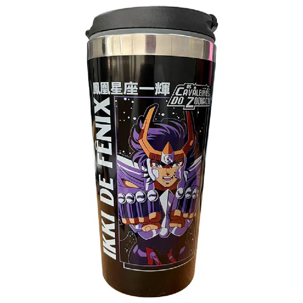 Copo Viagem Cavaleiros Do Zodiaco Fenix 450ml Oficial Copo Viagem Cavaleiros Do Zodiaco Fenix 450ml Oficial