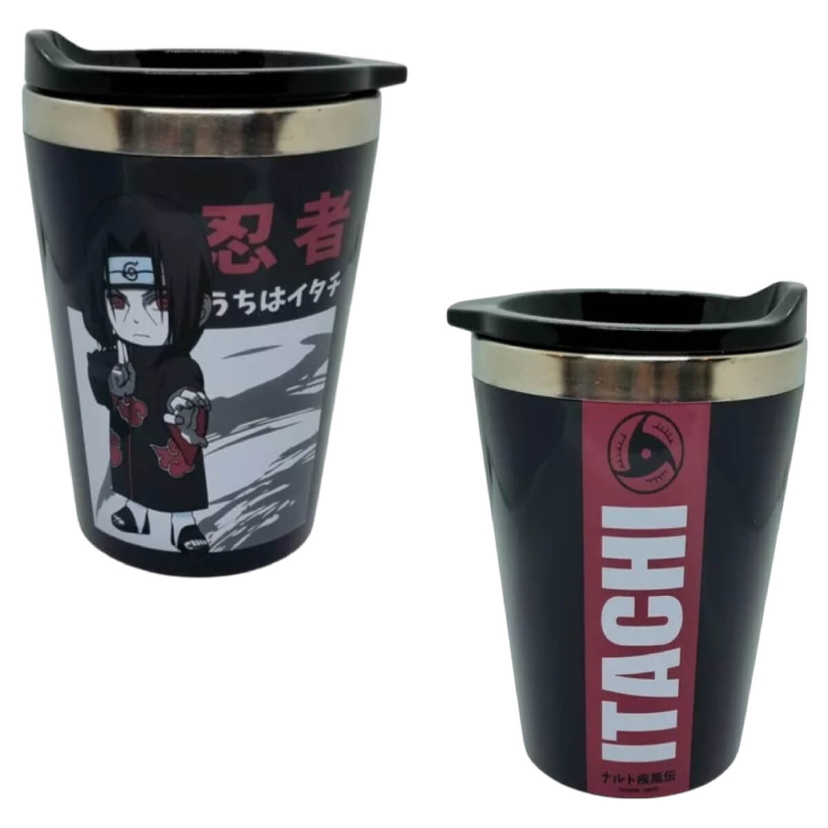 Copo Viagem Itachi Naruto2 Copo Viagem Itachi Naruto Frente e verso