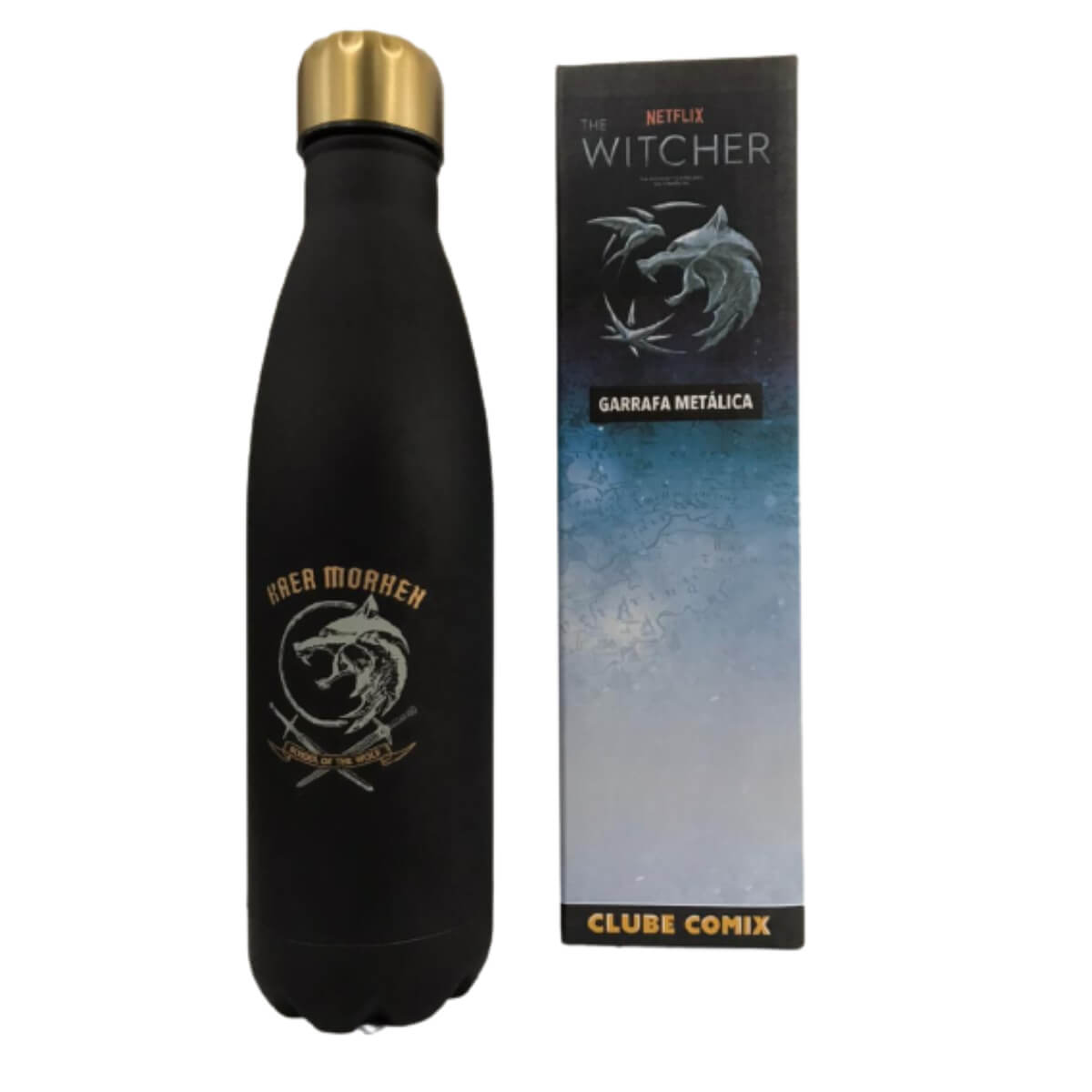 Garrafa Cantil 500 ml The Witcher Geralt Oficial Garrafa Cantil 500 ml The Witcher Geralt Oficial