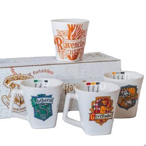 Kit 4 Xícaras Harry Potter Casas Oficial 220 ml