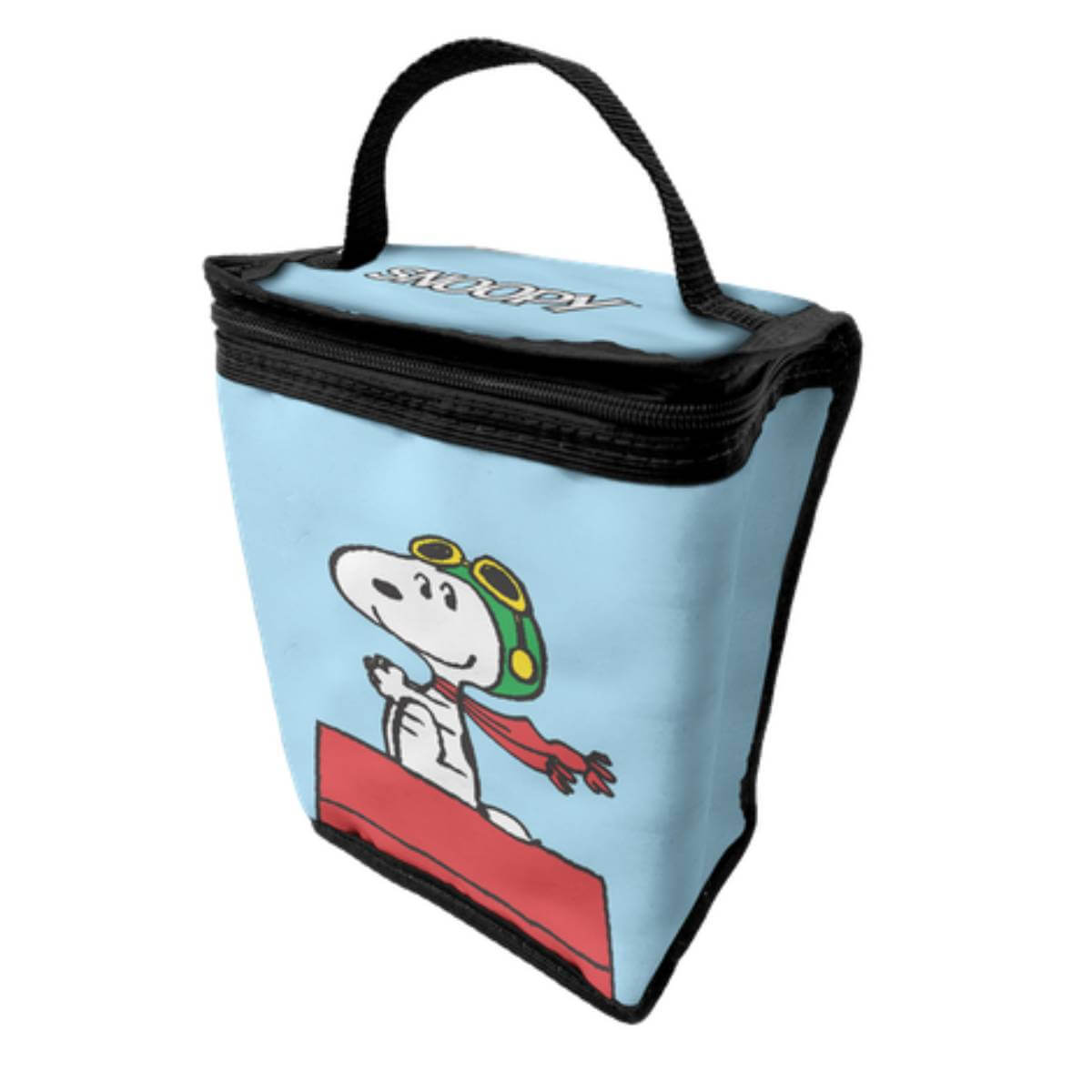 Lancheira com Revestimento Térmico Snoopy Piloto Oficial Lancheira com Revestimento Térmico Snoopy Piloto Oficial