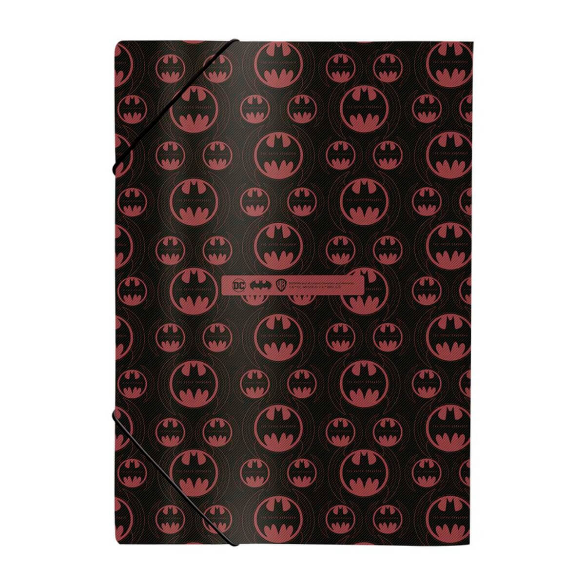 Pasta com elástico Batman verso