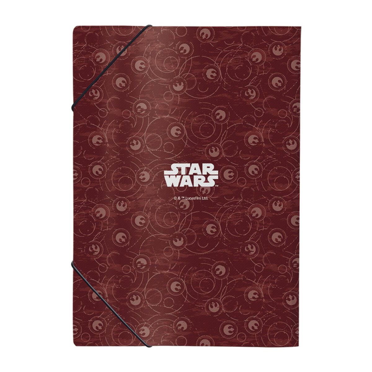Pasta com elástico personagens Star Wars verso