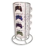 Torre com 4 xícaras gamer Players Cozinha Geek