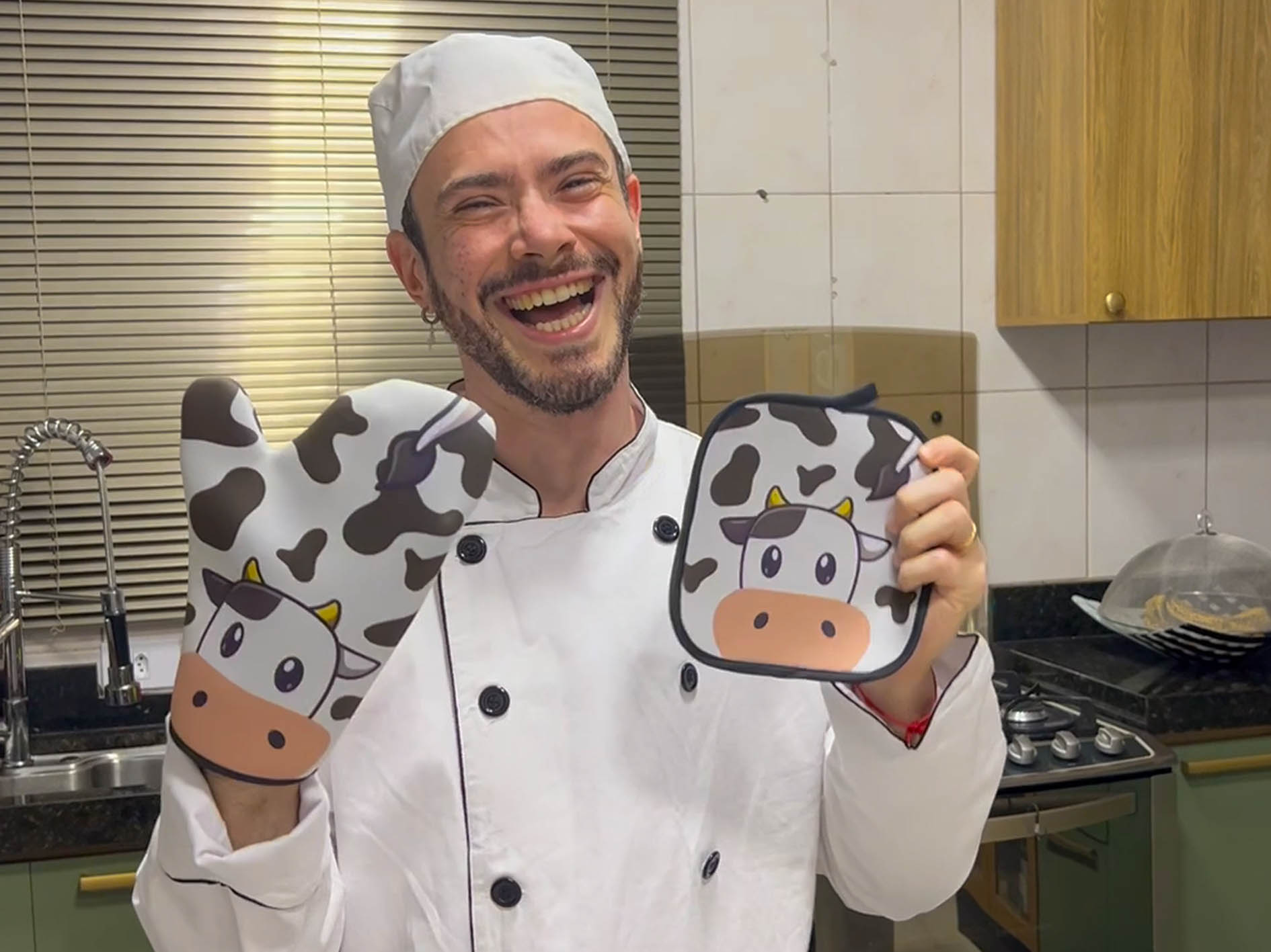 luva termica para forno vaquinha