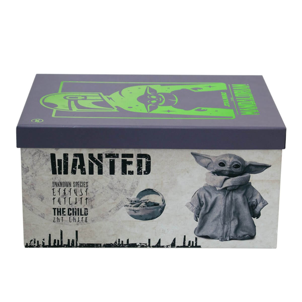 3471_Caixa Organizadora_Star Wars_Lateral caixa organizadora estampa The Mandalorian com o Baby Yoda