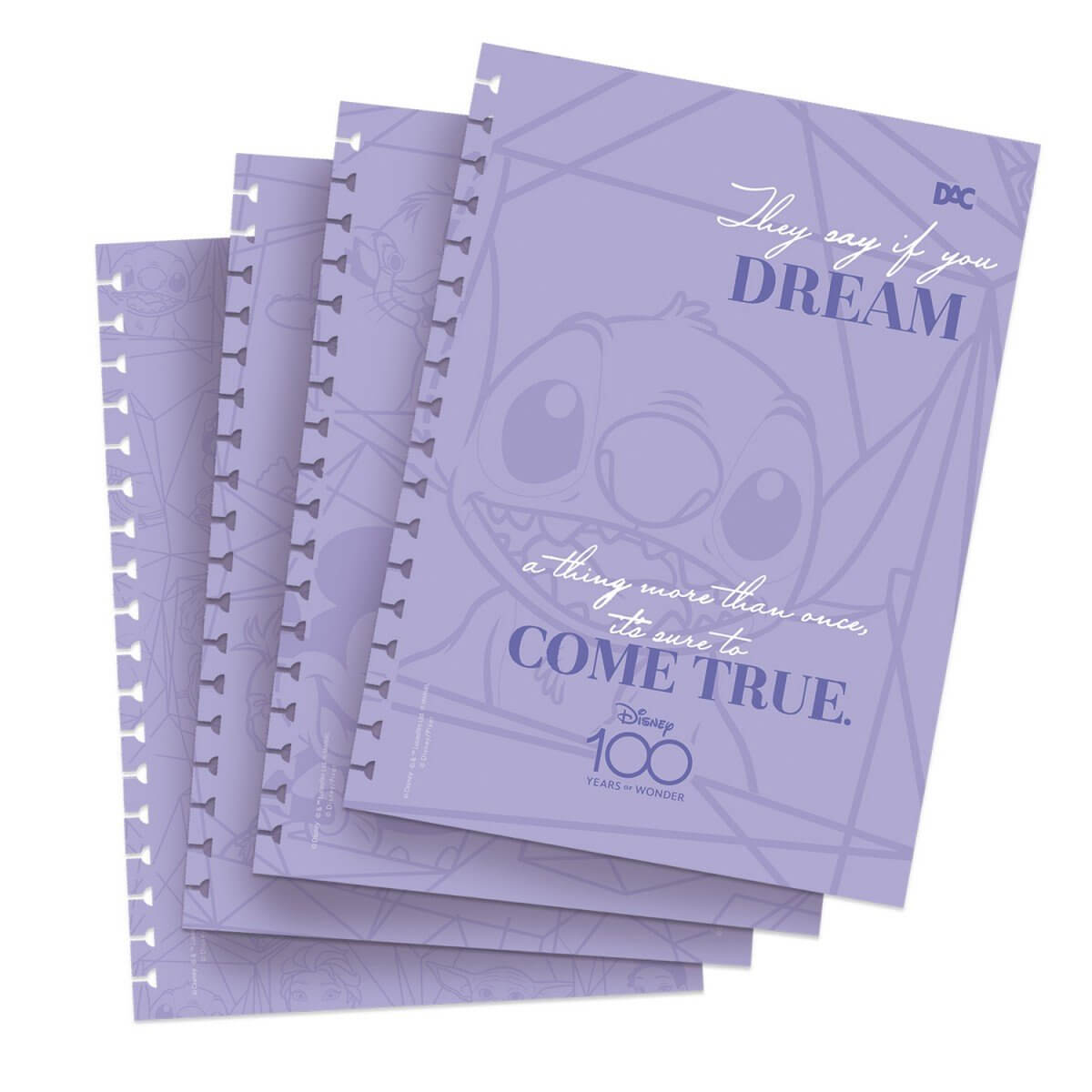 Caderno Disney100 folhas divisórias