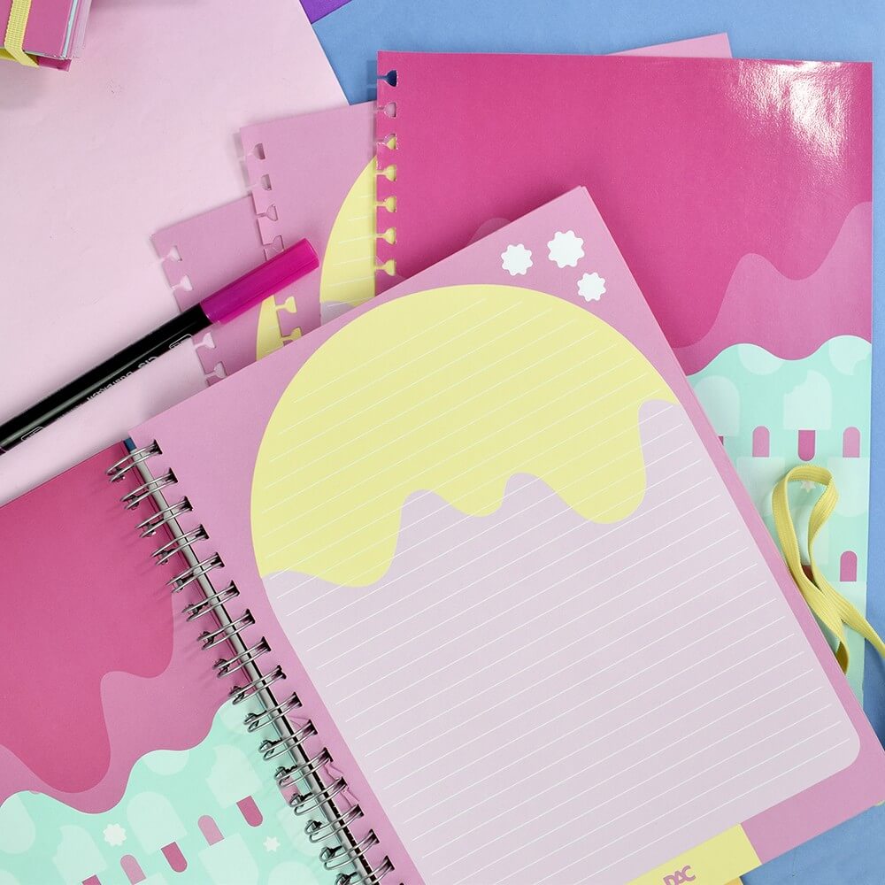 Caderno Smart Universitário 80 Folhas Hello Oficial DAC 4