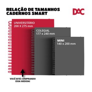 Caderno Smart Universitário 80 Folhas Hello Oficial DAC 6