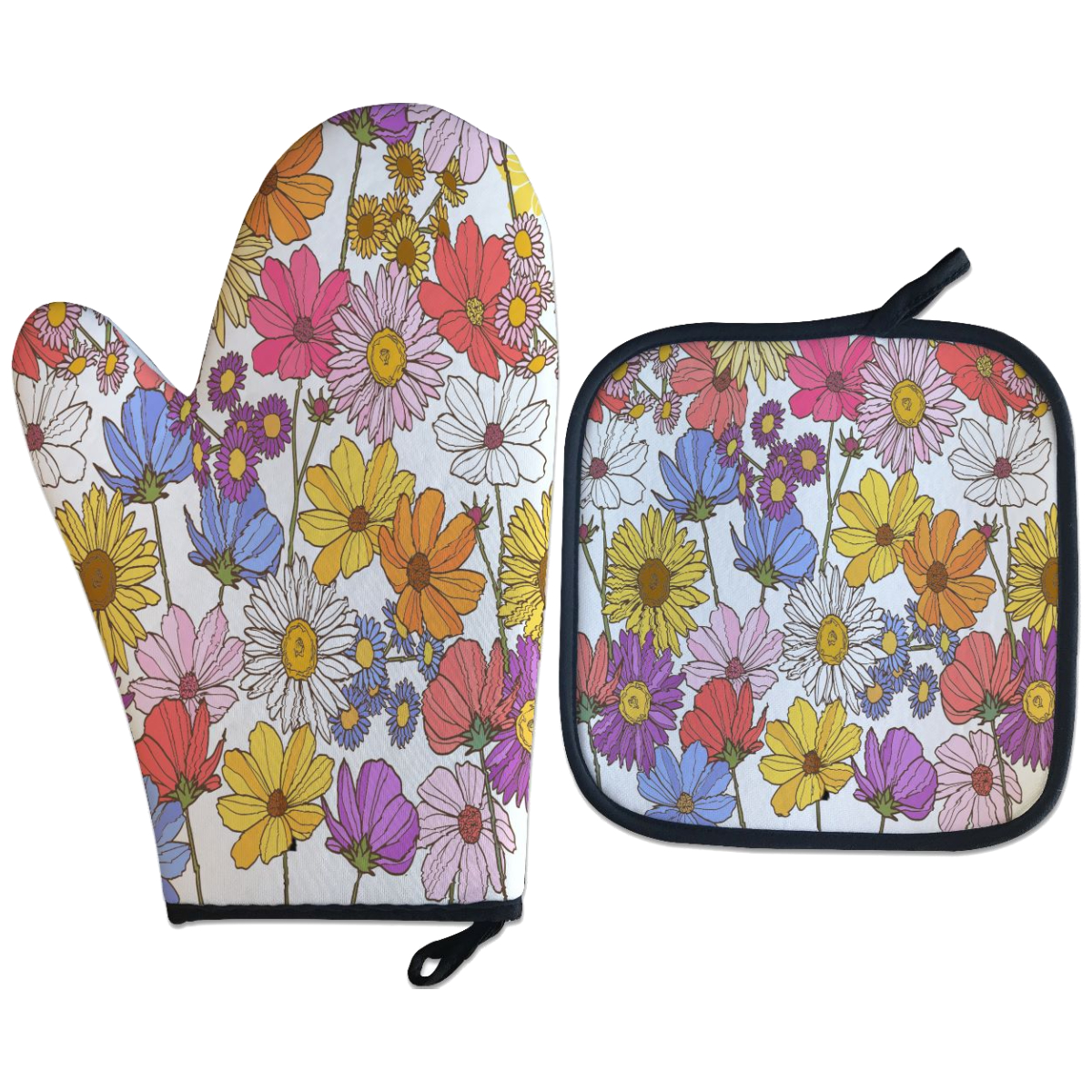 Luva Térmica Flores Da Primavera Oficial Geek Vip branco