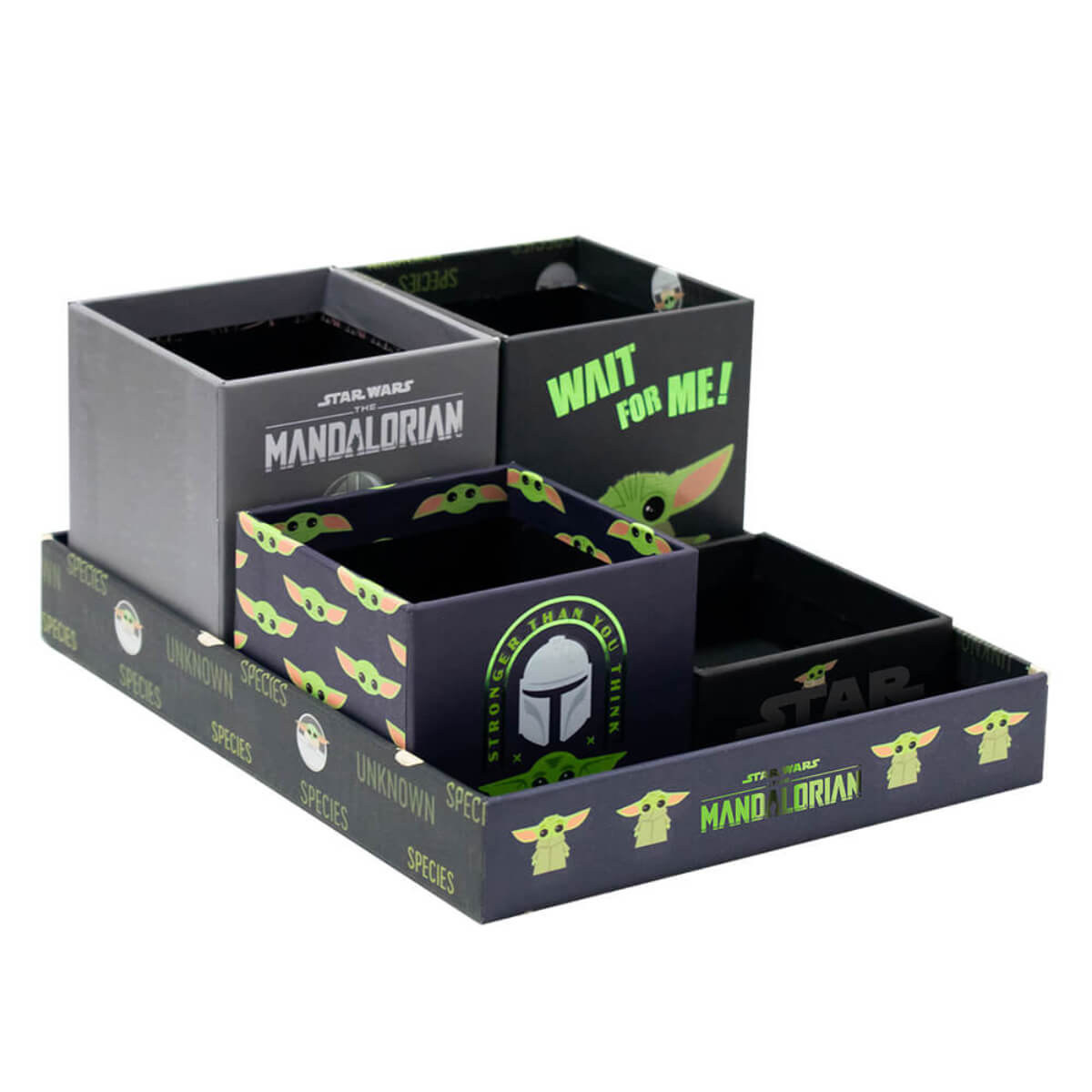 Organizador de Mesa Baby Yoda 5 Peças Oficial Dac Organizador de Mesa Baby Yoda 5 Peças Oficial Dac