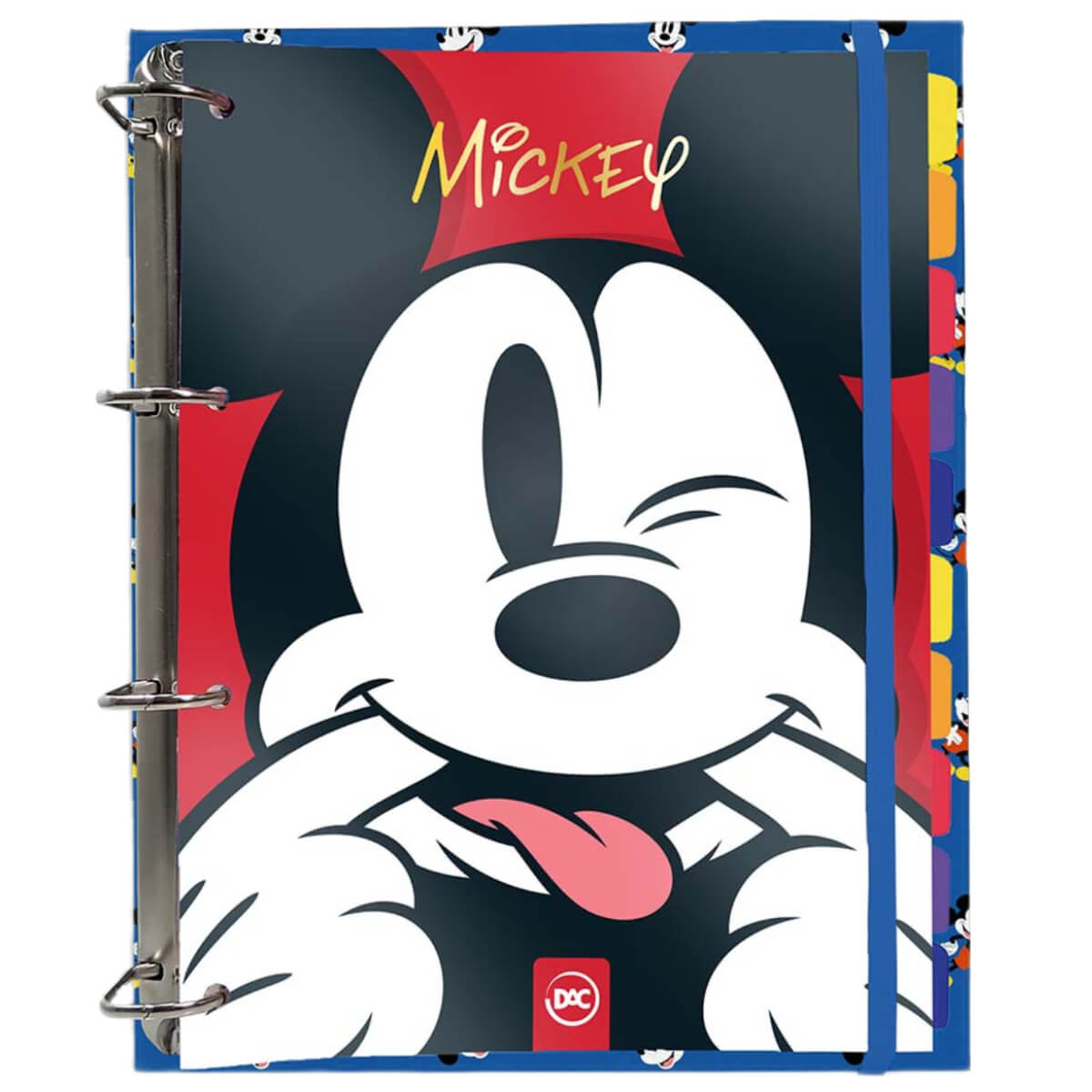 3814 - Fichário Universitário com elástico Mickey Frente Fichário Universitário com elástico Mickey Frente