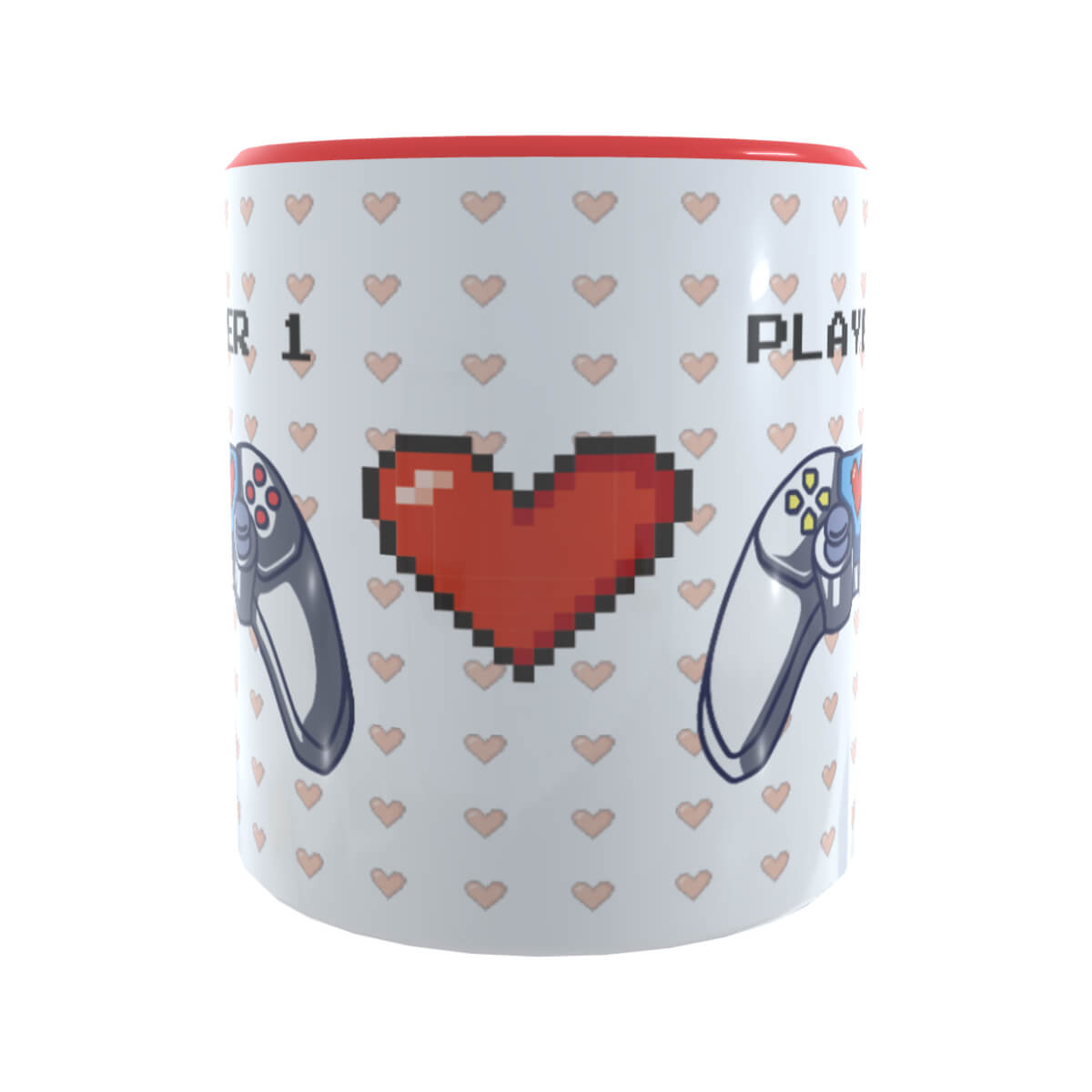 Caneca Player 1 e Player 2 Coraçao F1