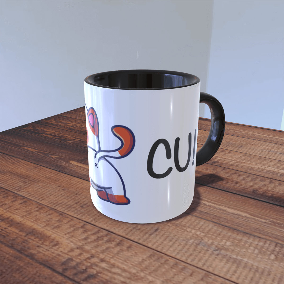 Caneca engraçada Gatinho Teu Cu direita