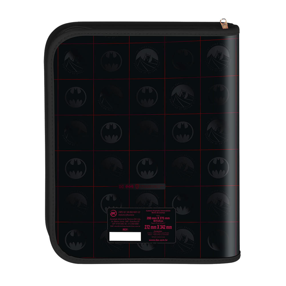 Fichário Universitário com Zíper Batman DC Oficial Dac 3