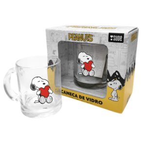 caneca de vidro snoop coraçao