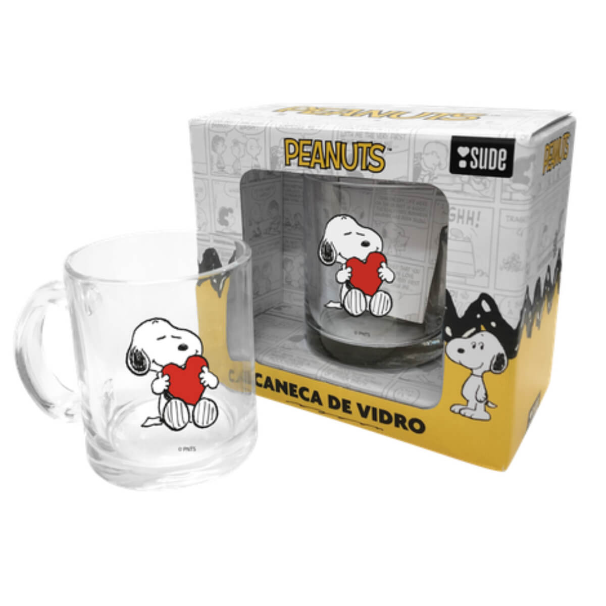 caneca de vidro snoop coraçao caneca de vidro snoop coraçao