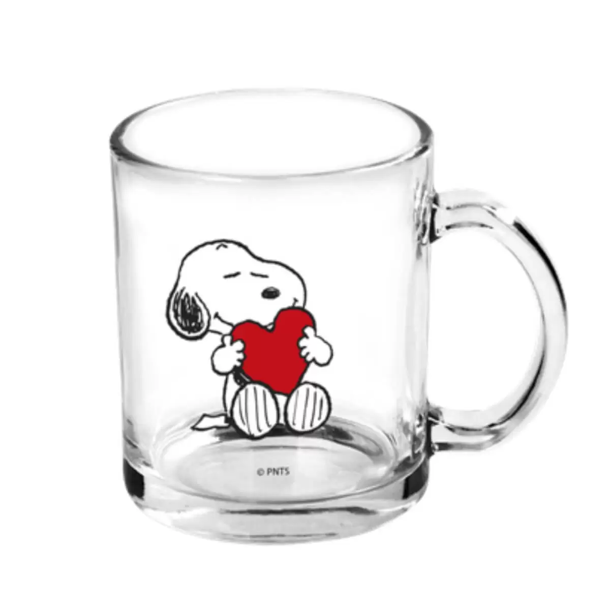 caneca de vidro snoopy coraçao 2