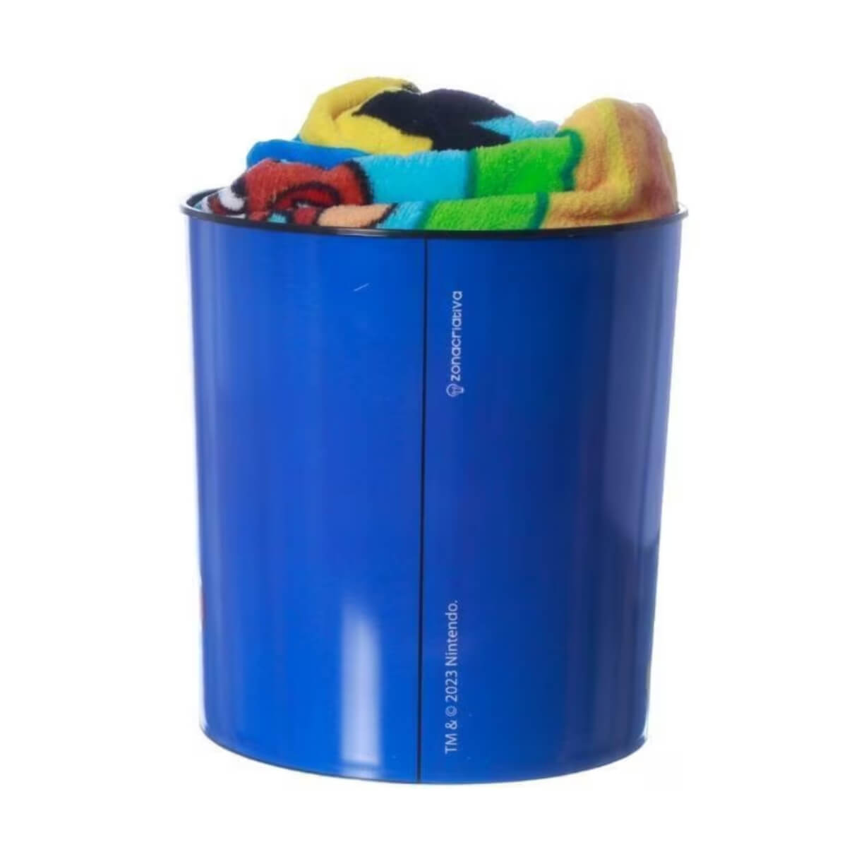 Kit Manta e Balde de Pipoca 5L Oficial Super Mario 3