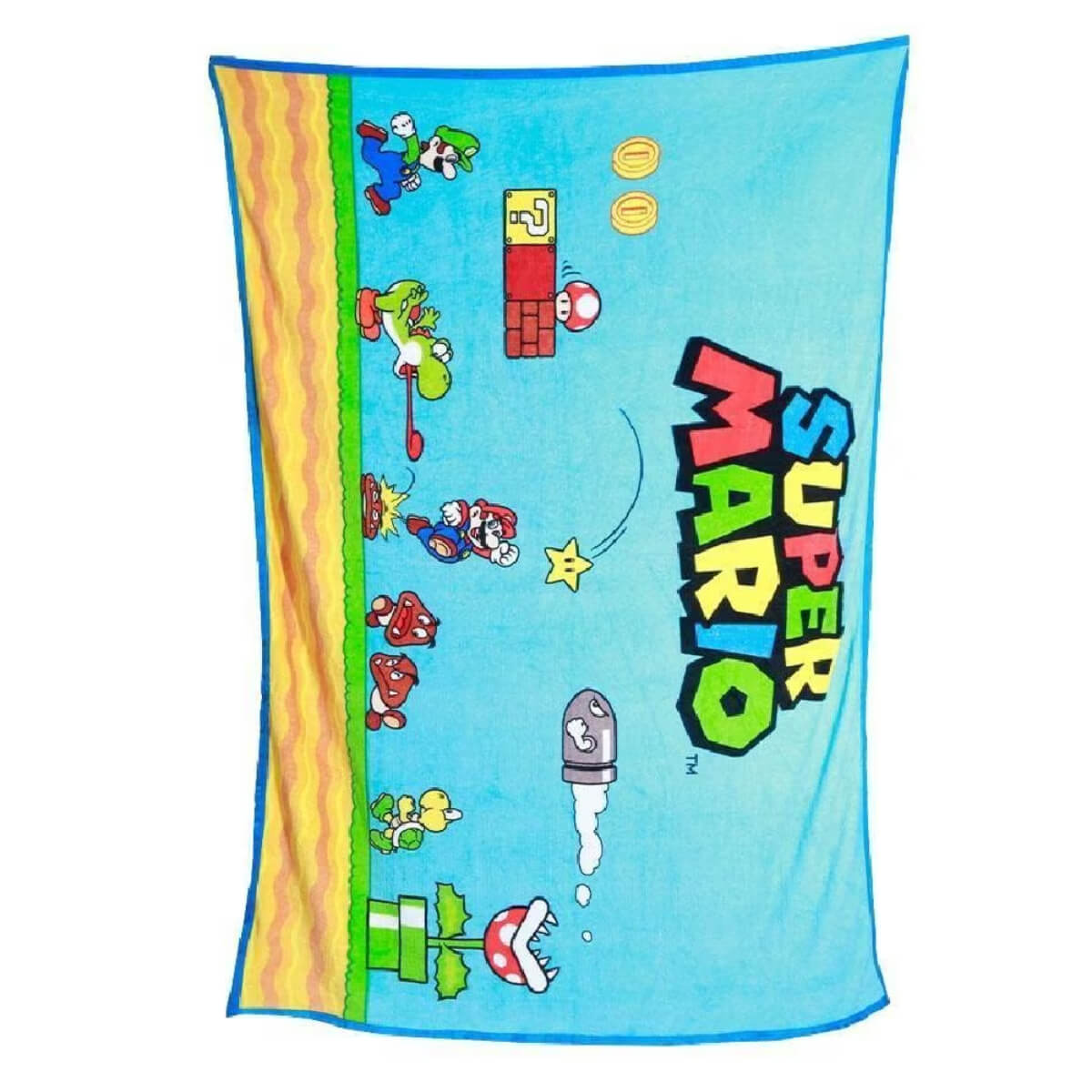 Kit Manta e Balde de Pipoca 5L Oficial Super Mario 4