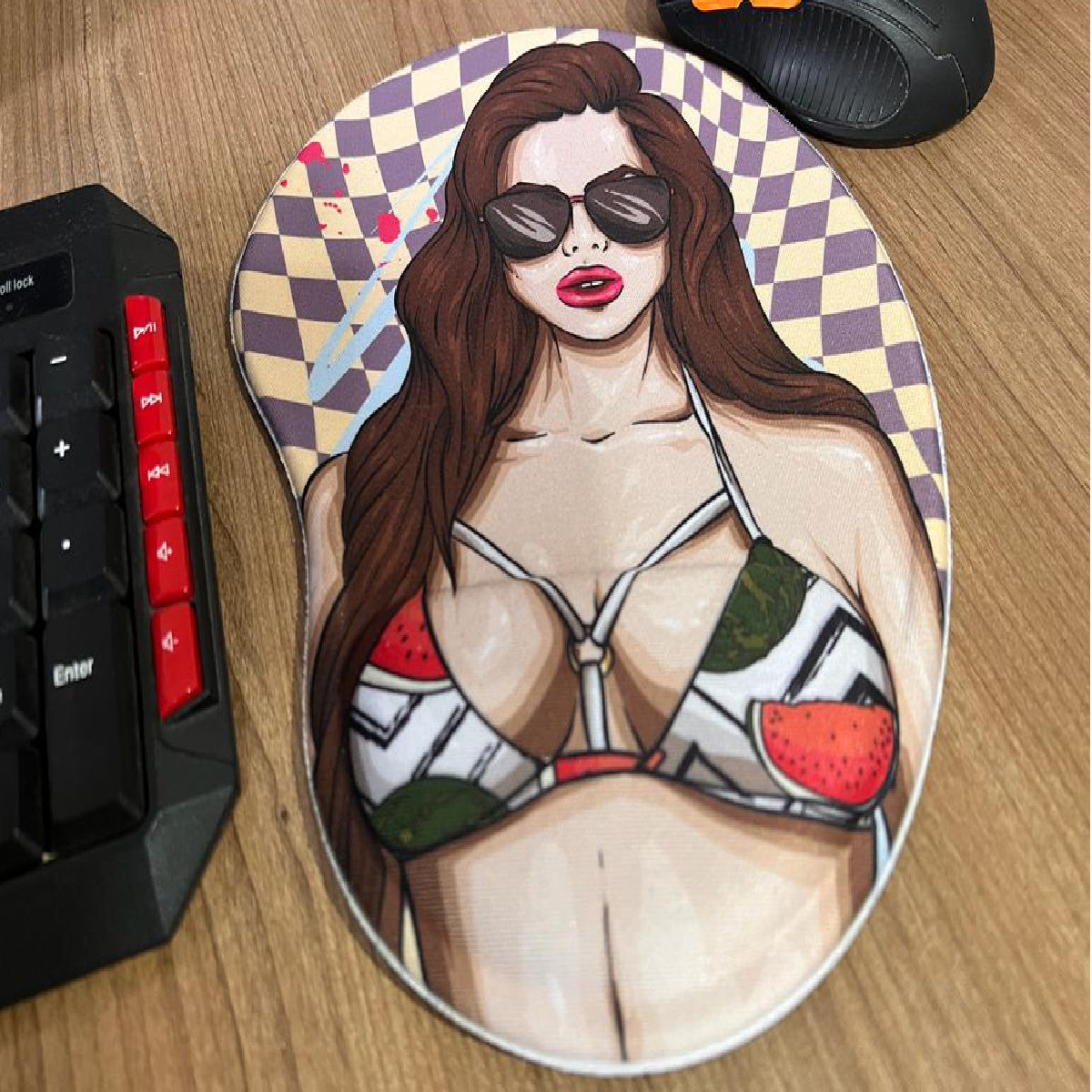 Mouse pad ergonômico Mulher Sexy Presente Criativo 2